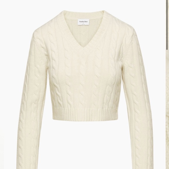 Sunday Best Moss sweater in whisper white - Picture 2 of 4